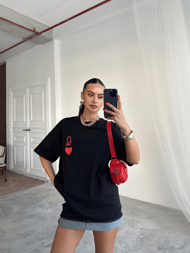 Love Q Basic Tshirt Siyah - Siyah