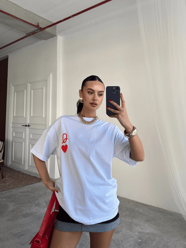 Love Q Basic Tshirt Beyaz - Beyaz