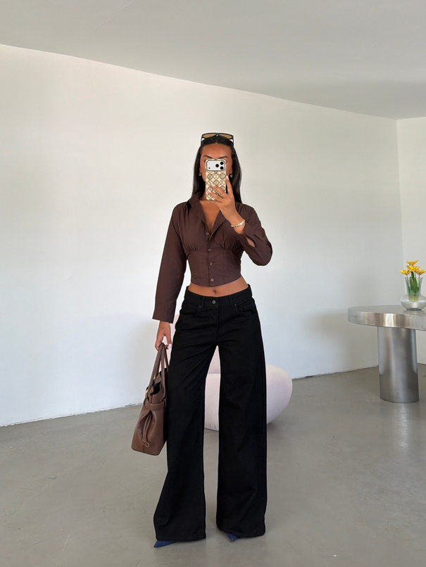 Ekstra Wide Leg Jean - Siyah