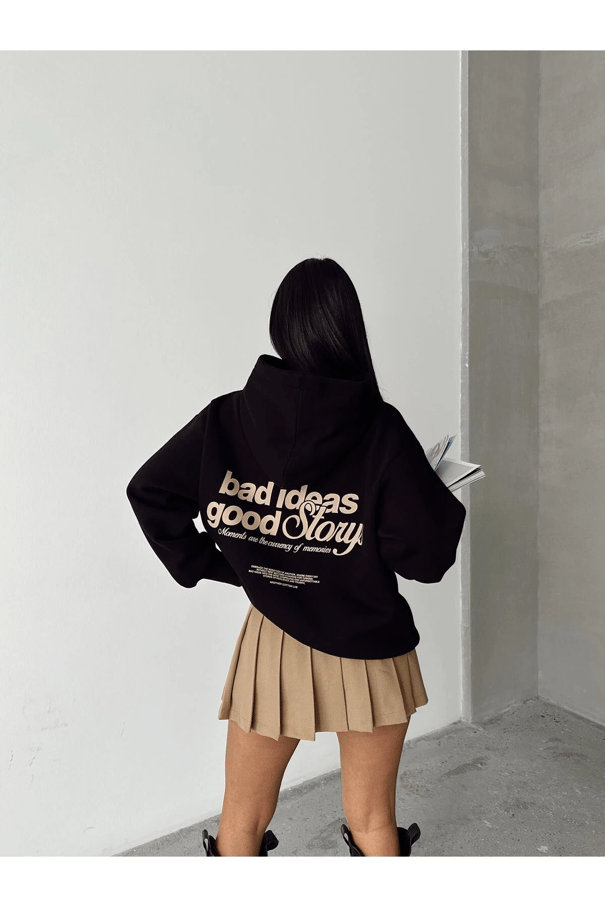 Another Kapüşonlu Sweatshirt Siyah - Siyah