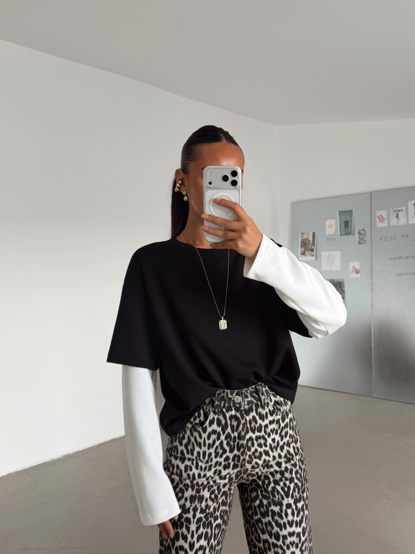 Modal Birleşik Sweat - Siyah