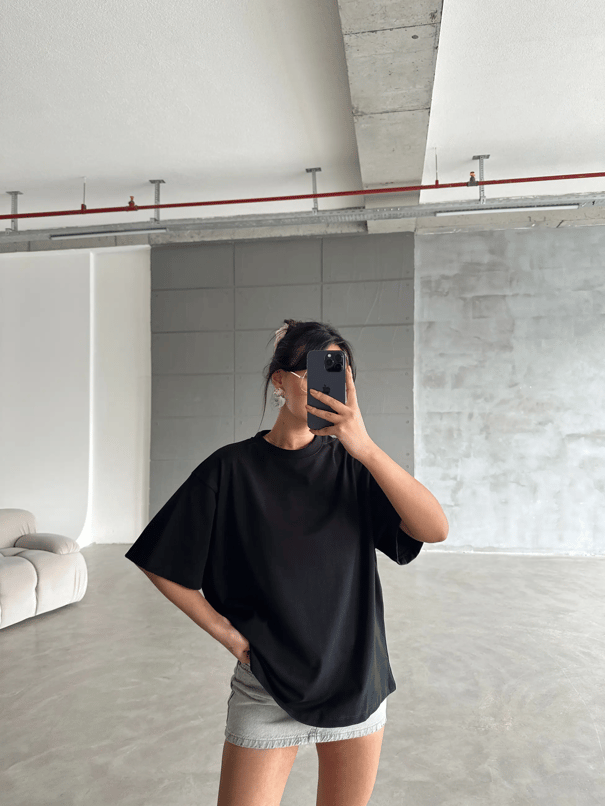 Oversize Basic - Siyah