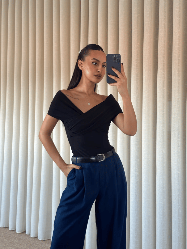 Mandy Madonna Bodysuit Siyah - Siyah