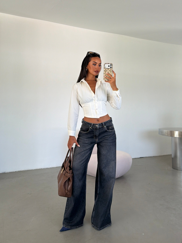 Ekstra Wide Leg Jean - Eskitme