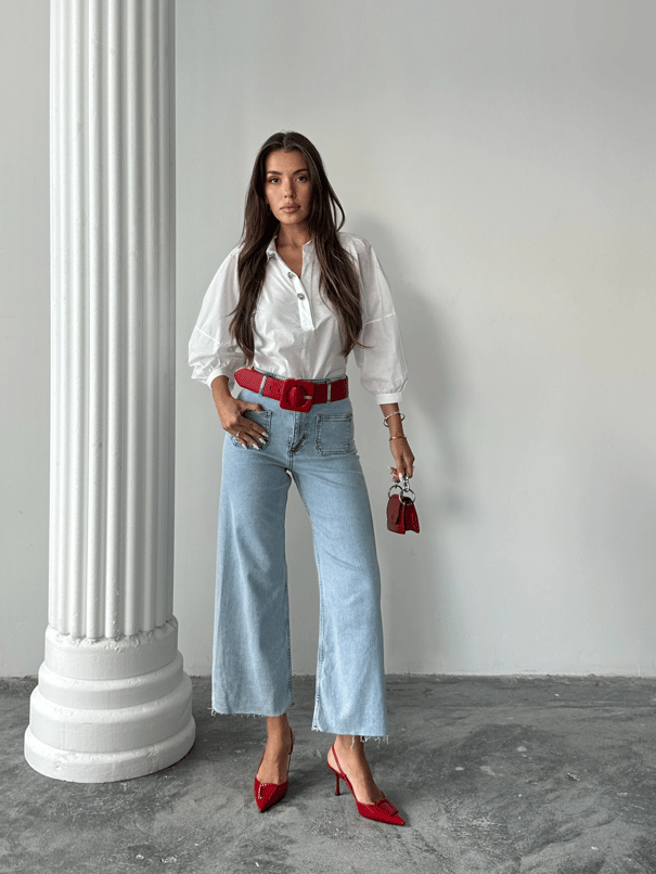Cepli Fit Palazzo - Buz Mavi