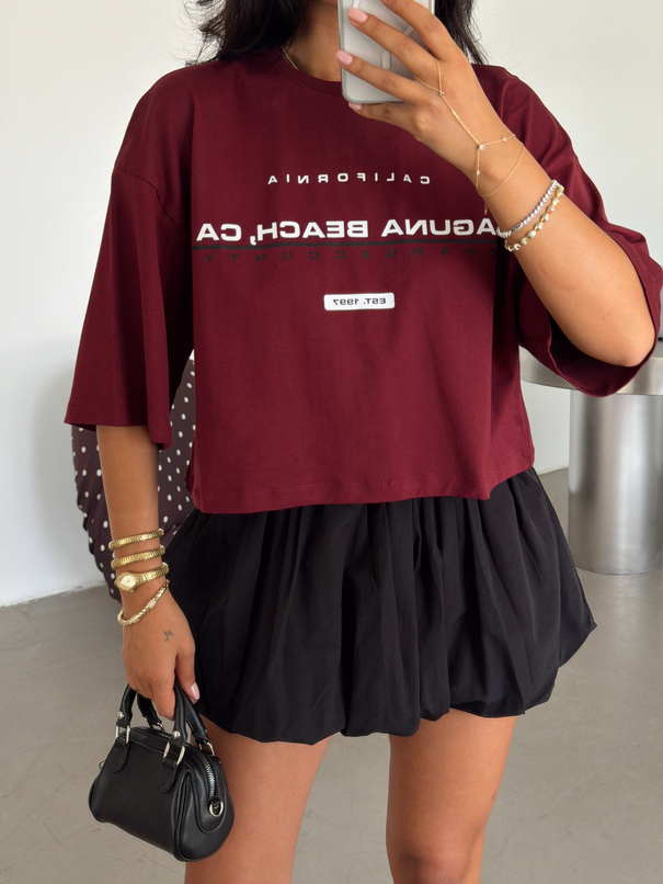 Laguna Beach Crop Basic - Bordo