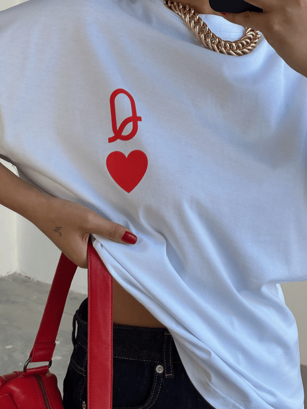 Love Q Basic Tshirt Beyaz - Beyaz