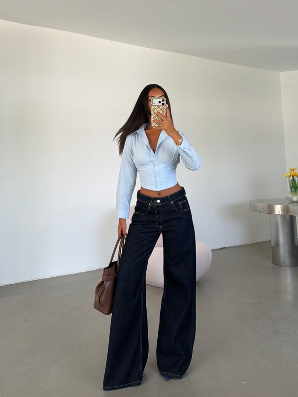 Ekstra Wide Leg Jean - Lacivert
