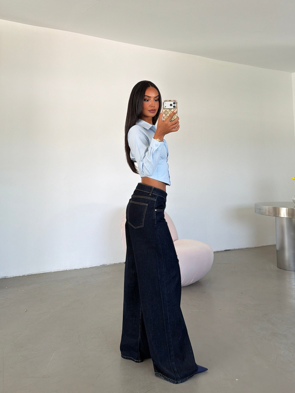 Ekstra Wide Leg Jean - Lacivert