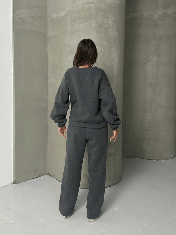 Oversize Şardonlu Takım - Füme