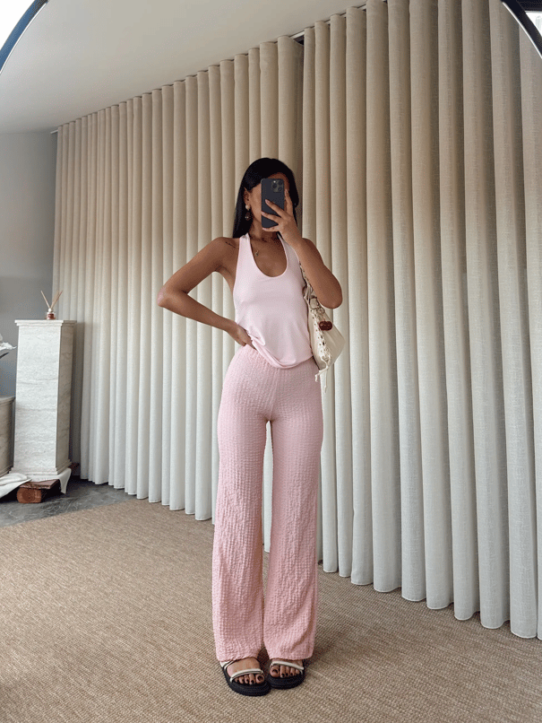 Orıgınal Bürümcük Pantolon  - Pembe