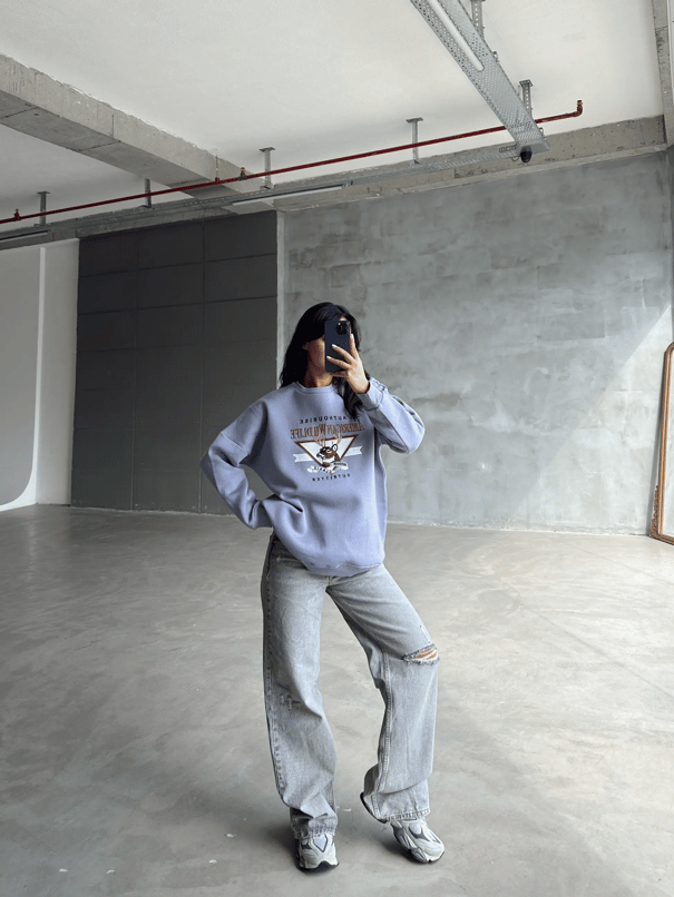 Amerıcan Wılder Sweatshirt Lila - Lila