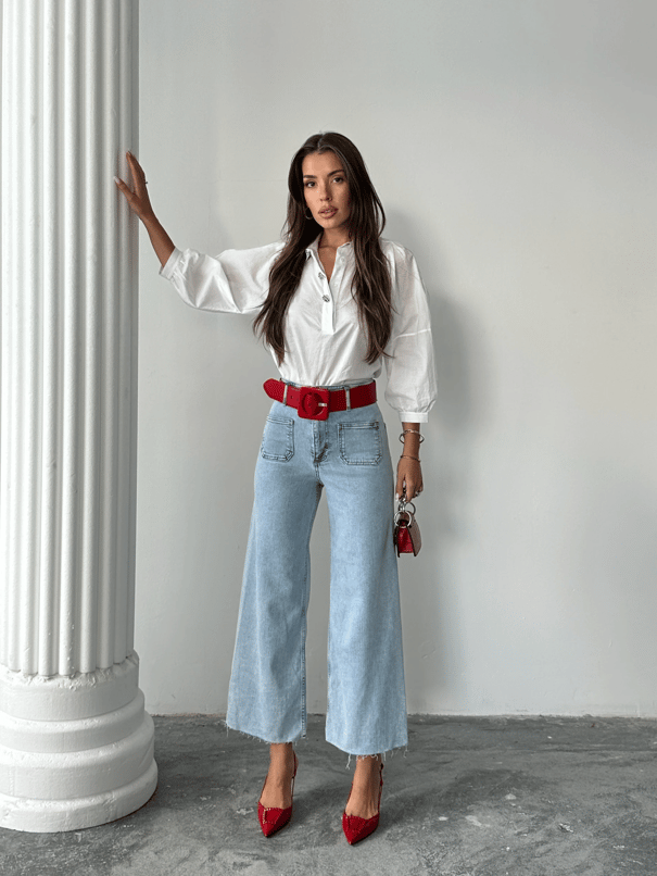 Cepli Fit Palazzo - Buz Mavi