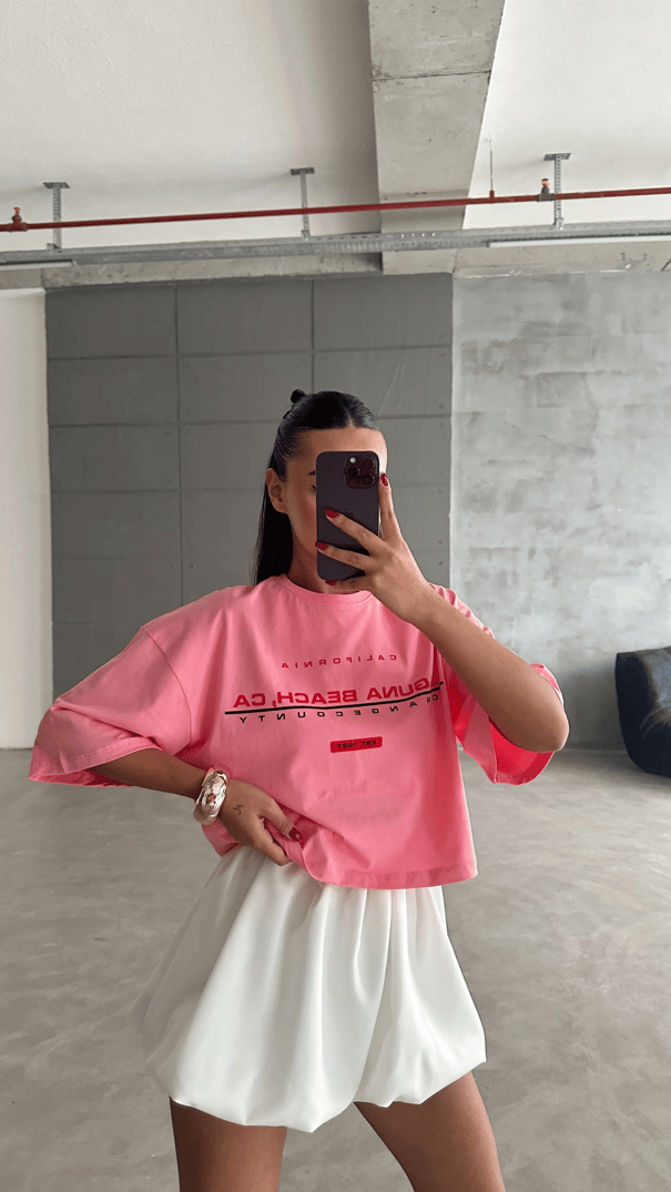Laguna Beach Crop Basic - Pembe