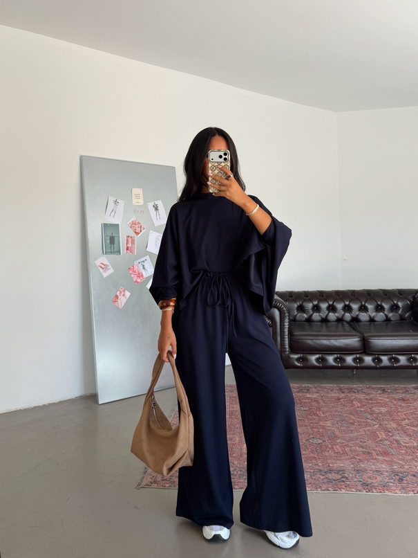 Yarasa Kol Oversize Takım - Lacivert