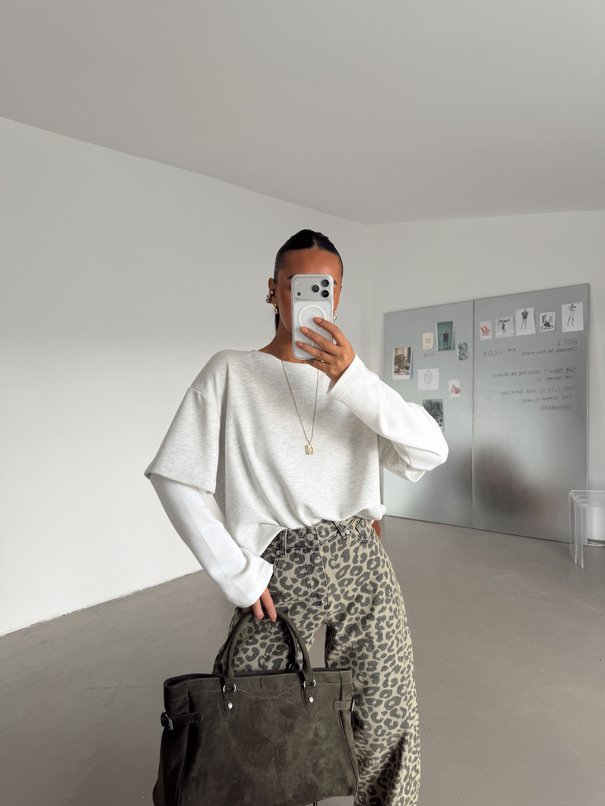 Modal Birleşik Sweat - Gri