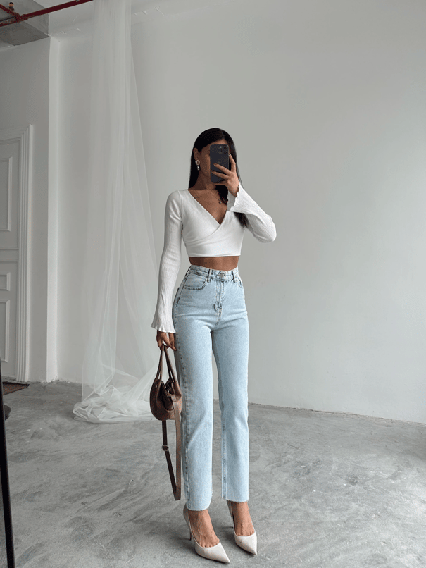 Massimo Mom Fit Jean - Buz Mavi