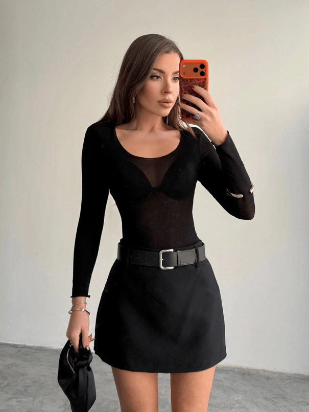 Transparan Body - Siyah