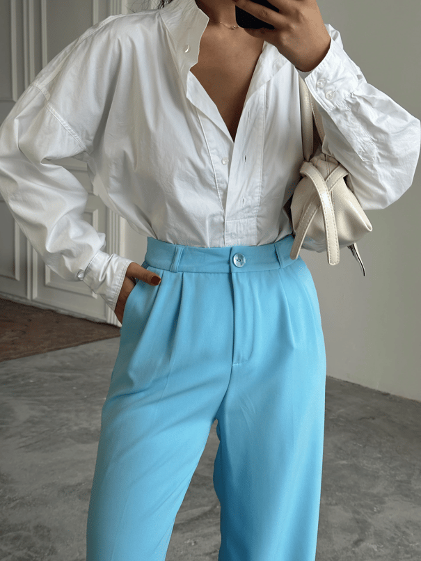 My Palazzo Kumaş Pantolon - Mavi