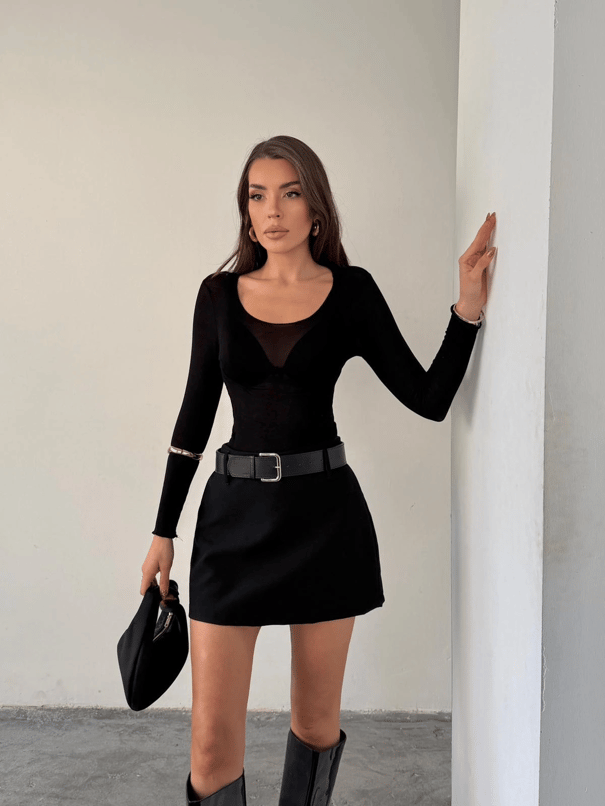 Transparan Body - Siyah