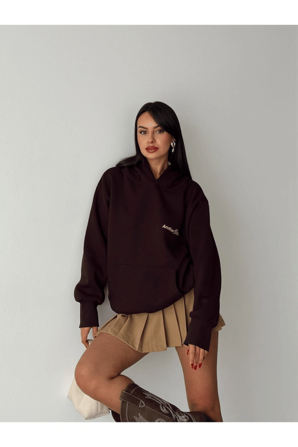 Another Kapüşonlu Sweatshirt Acı kahve - Acı Kahve