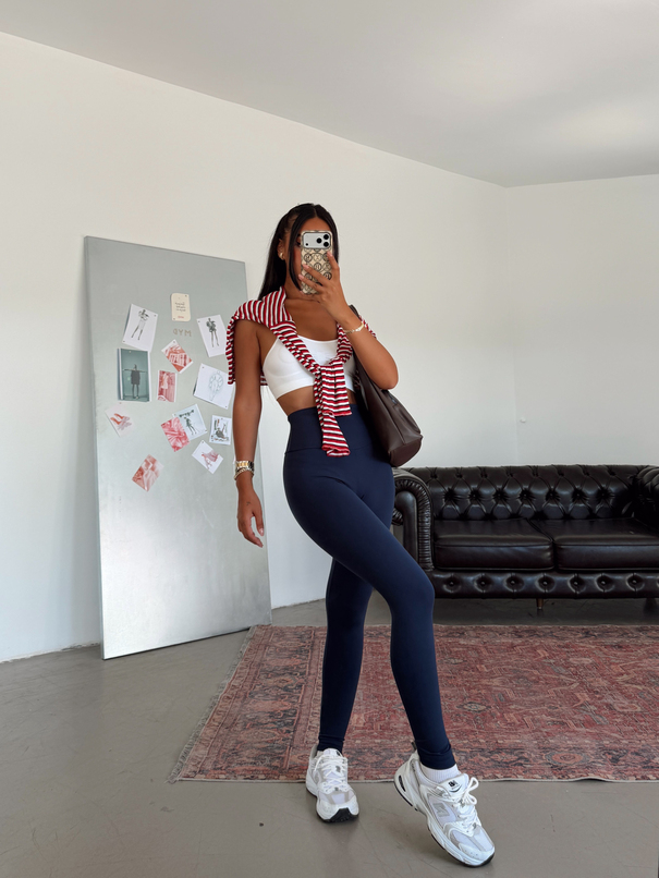 Yüksek Bel Fit Tayt - Lacivert