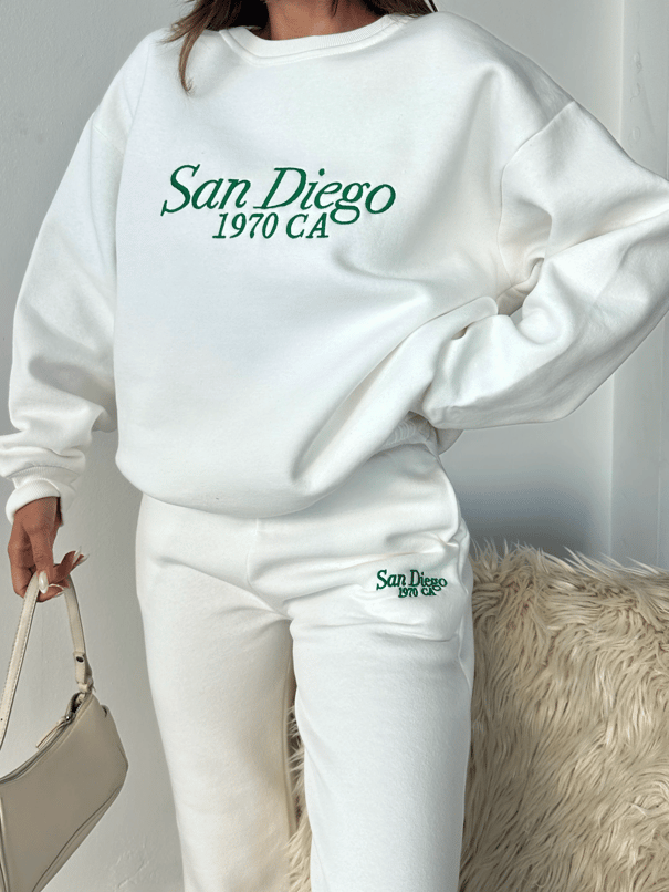 Sandiego Eşofman Takım Beyaz - Beyaz