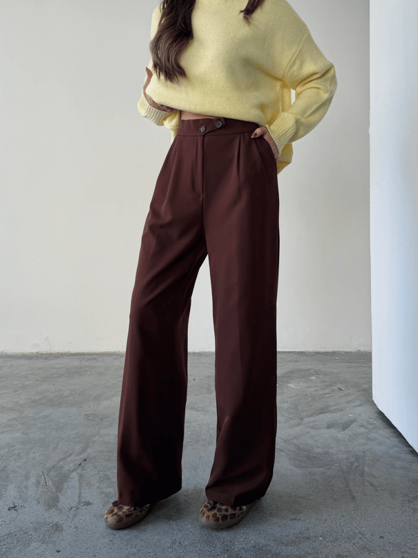 Kore Model Pantolon  - Acı kahve