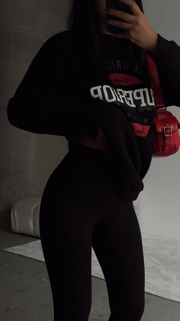 Superior Sweatshirt Siyah - Siyah