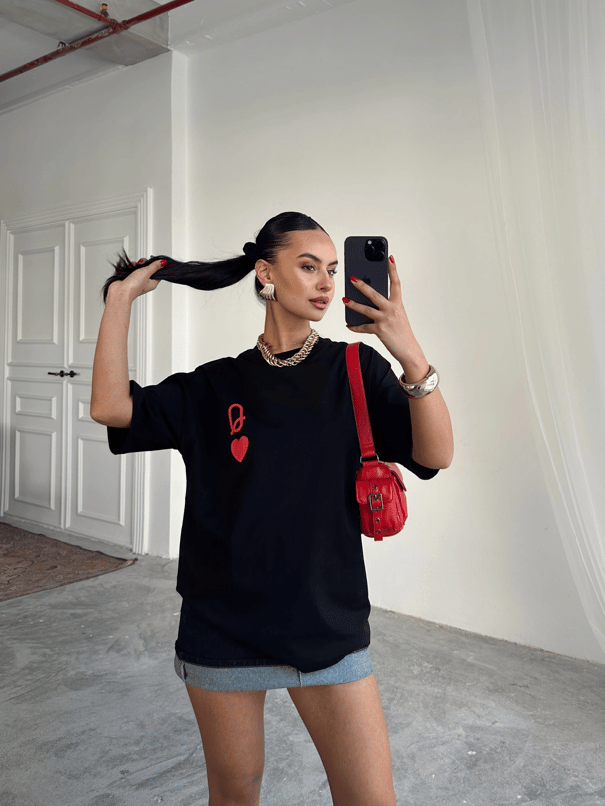Love Q Basic Tshirt Siyah - Siyah