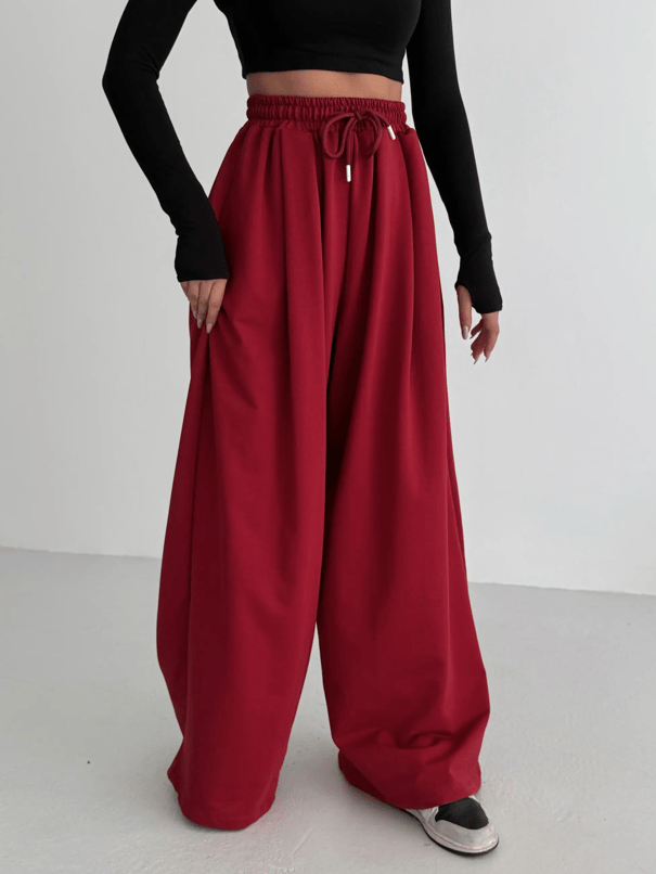 Baggy Salaş Eşofman - Bordo