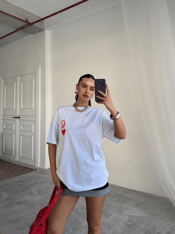 Love Q Basic Tshirt Beyaz - Beyaz
