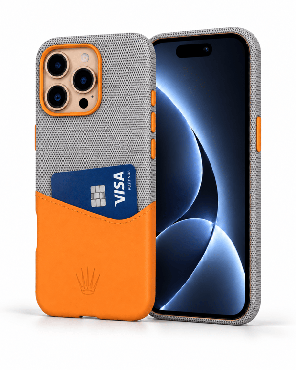 iPhone 16 Pro Max Gri-Turuncu nova kılıf baskı önizlemesi