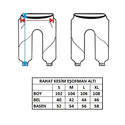 Alt Giyim Beden Tablosu