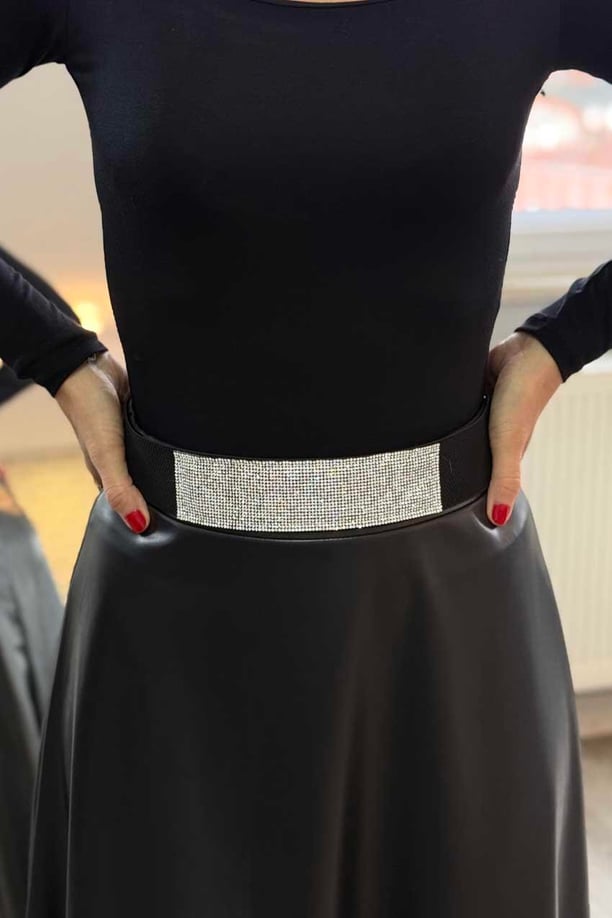 Gümüş Işıltılı Kemer