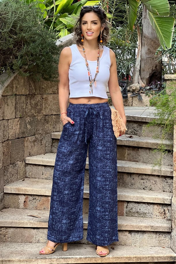 Mavi Denim Renk Palazzo Pantolon