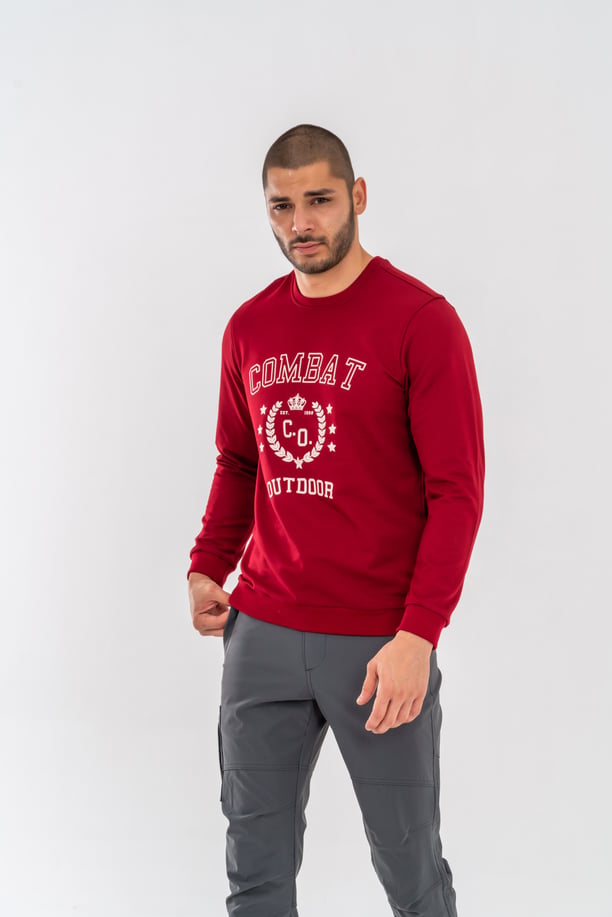 SWEATSHIRT BASIC - 902 -  BORDO