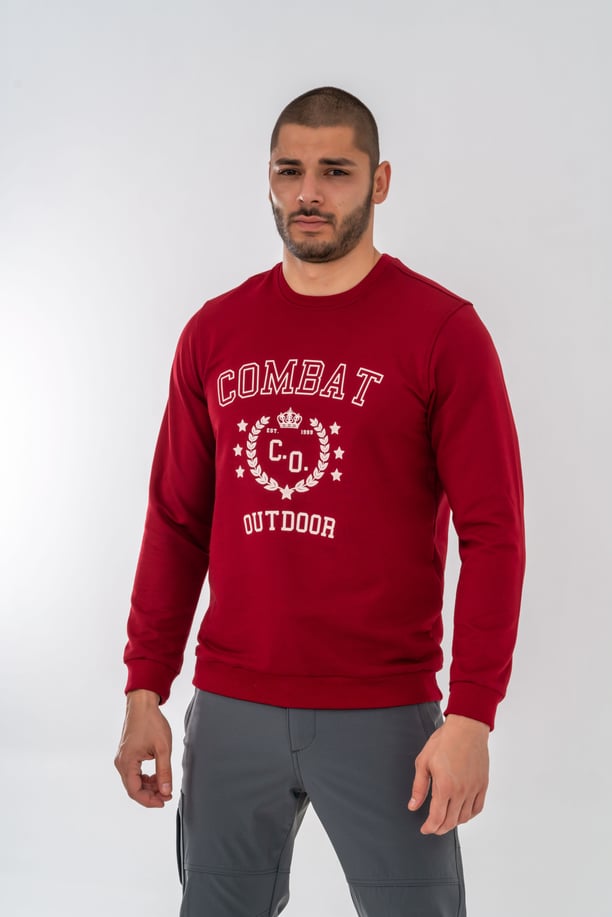 SWEATSHIRT BASIC - 902 -  BORDO