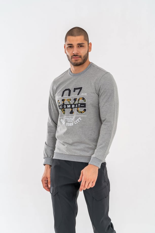 SWEATSHIRT BASIC - 902 -  GRİ