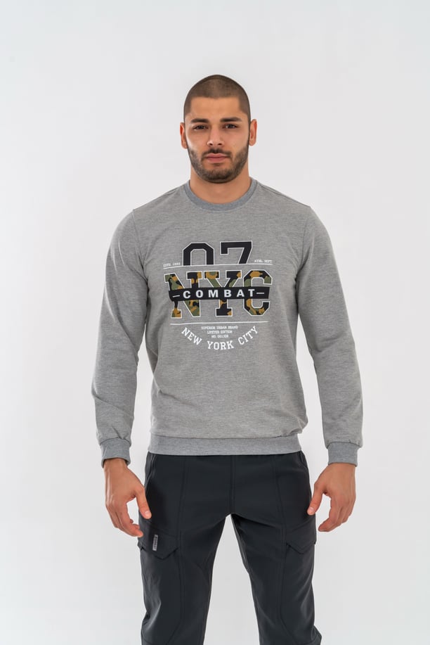 SWEATSHIRT BASIC - 902 -  GRİ