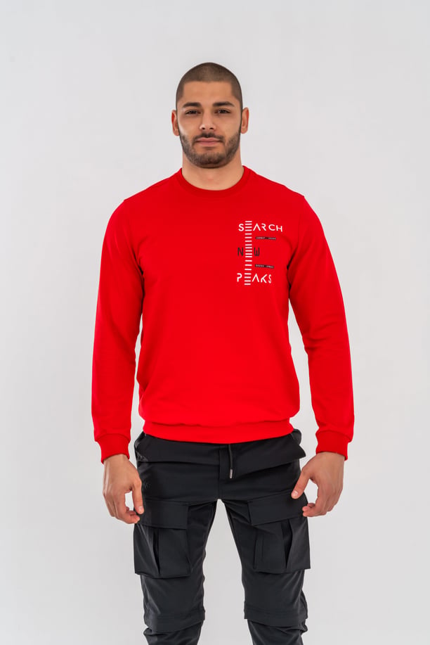 SWEATSHIRT BASIC - 902 -  KIRMIZI