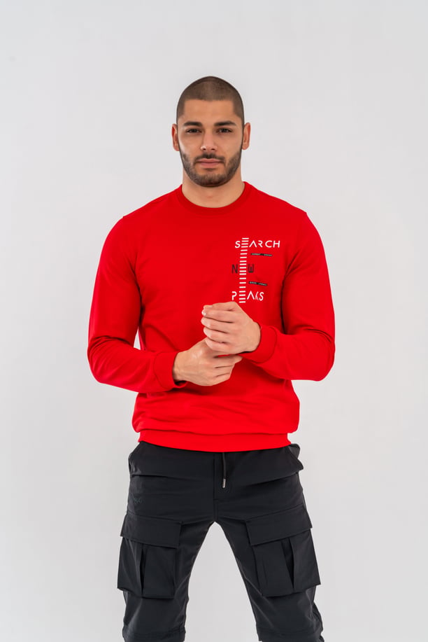 SWEATSHIRT BASIC - 902 -  KIRMIZI