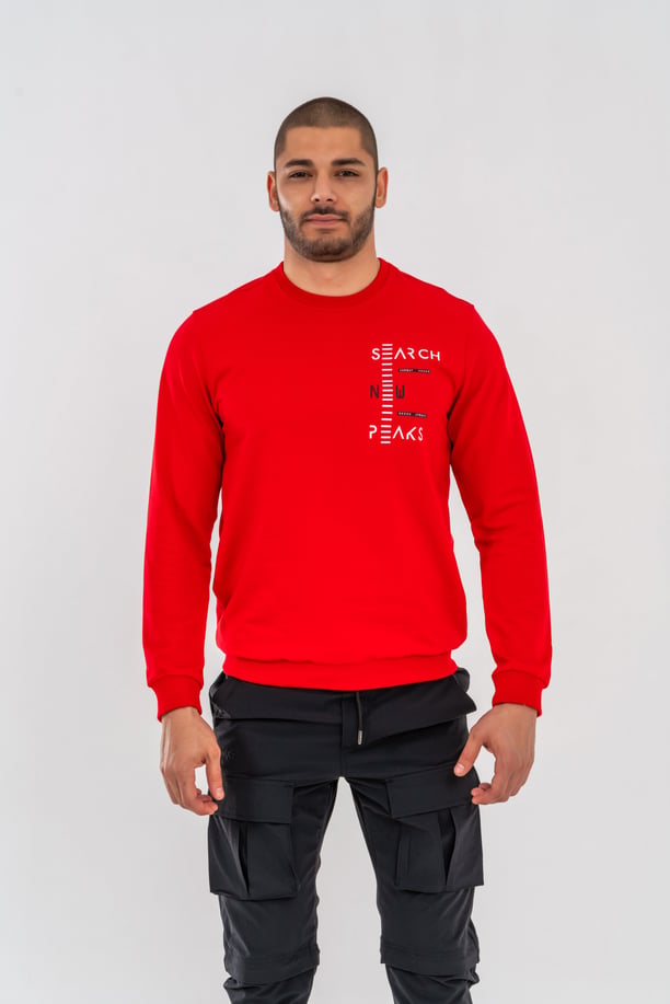 SWEATSHIRT BASIC - 902 -  KIRMIZI