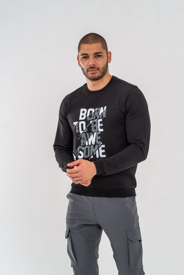 SWEATSHIRT BASIC - 902 - SİYAH