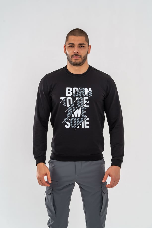 SWEATSHIRT BASIC - 902 - SİYAH
