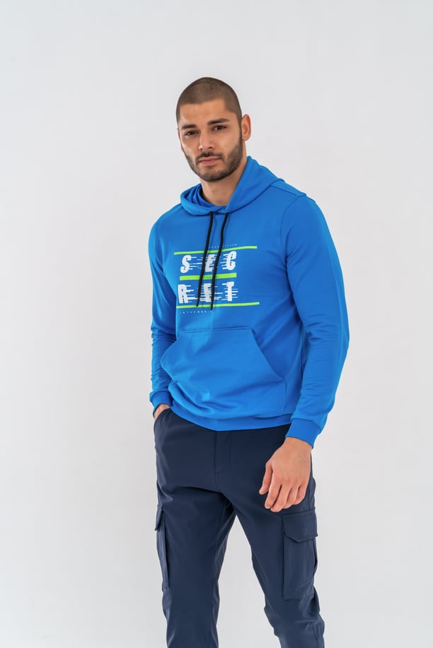 SWEATSHIRT KAPŞONLU - 904 - S.MAVİ