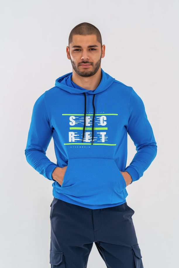SWEATSHIRT KAPŞONLU - 904 - S.MAVİ