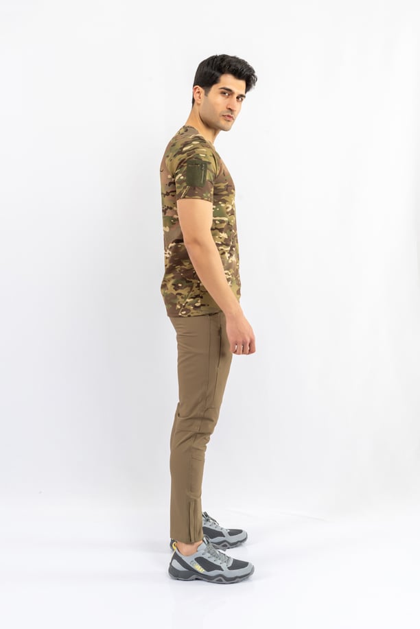 T-SHIRT TACTICAL K.KOL PİKE KAMUFLAJ  - 801