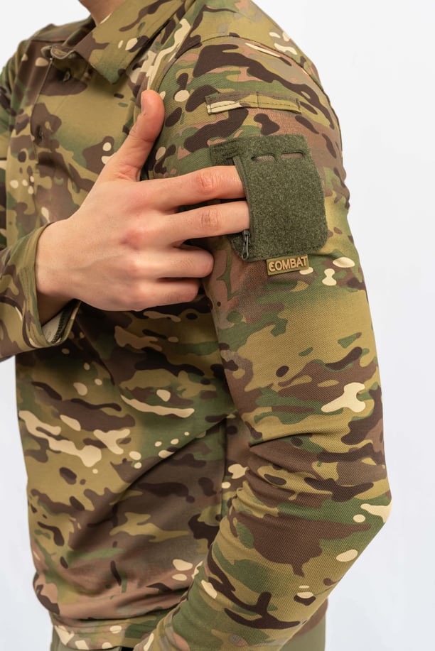 T-SHIRT TACTICAL U.KOL PİKE KAMUFLAJ  - 823