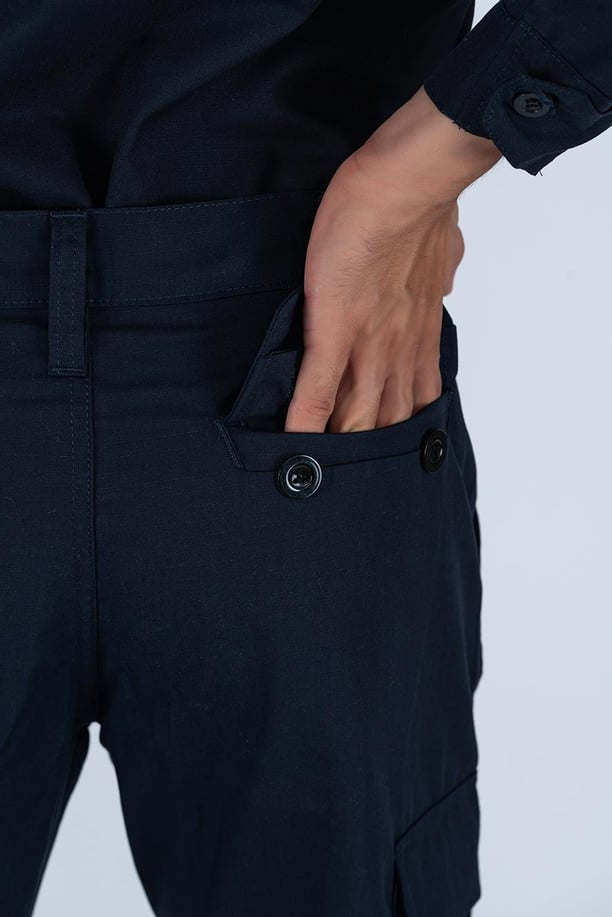 Taktik outdoor pantolon ripstop çok cepli Lacivert Kargo pantolonu - 509